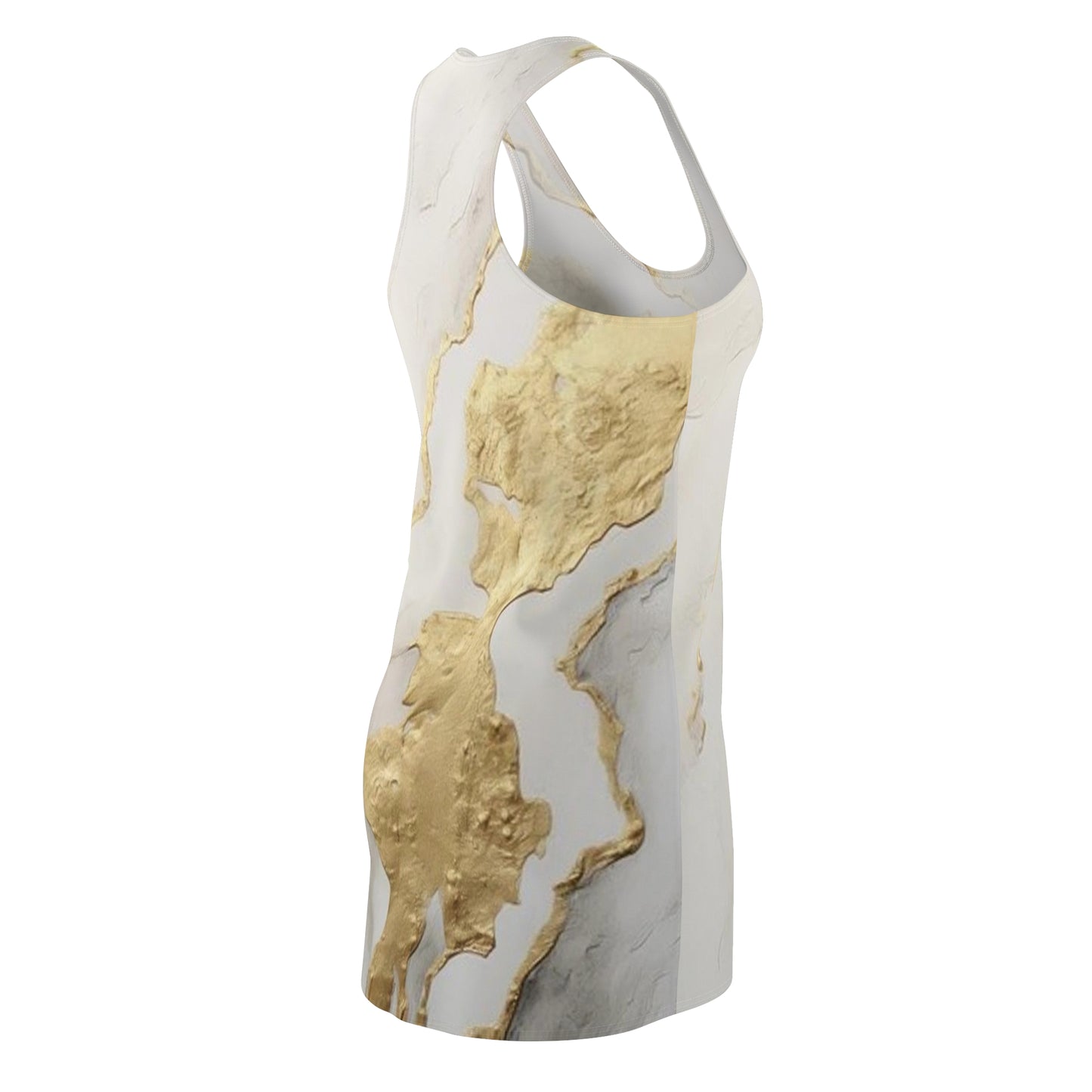GOLD FOIL 3D Women's Mini Dress