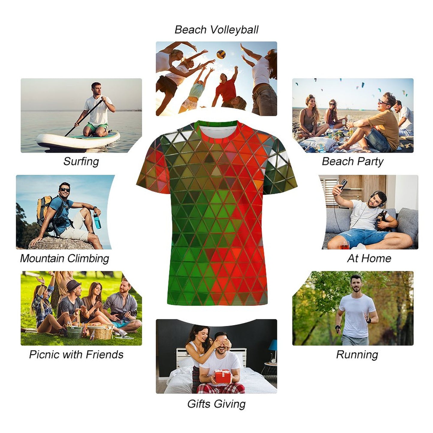 GLASS PRISM Short Sleeve T-Shirt-*XS-6XL