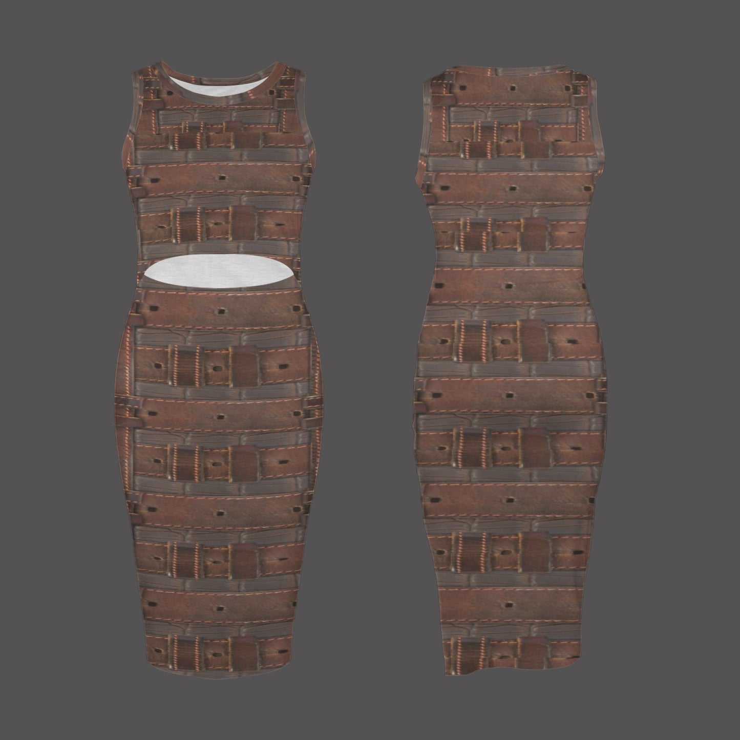 Rugged Leather Buckle Print