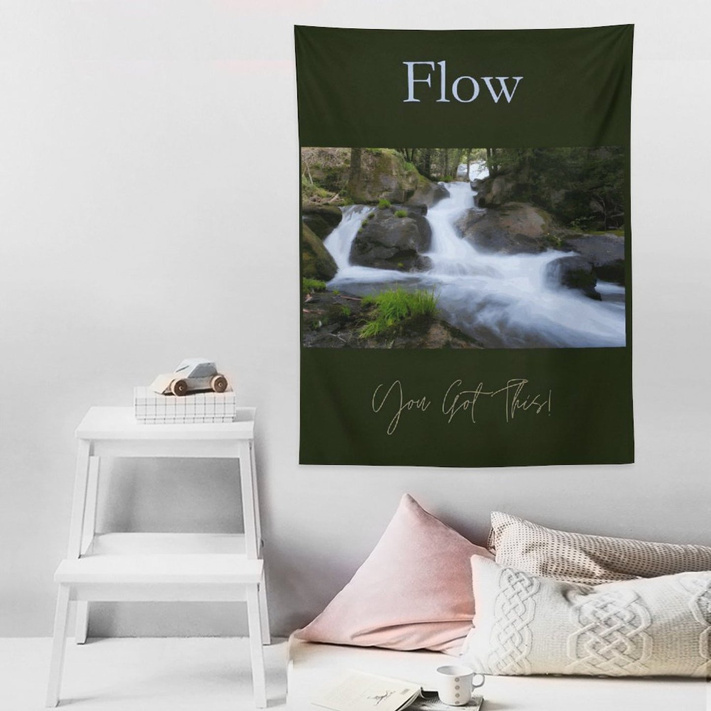 FLOW Wall Art with Vertical Tapestry