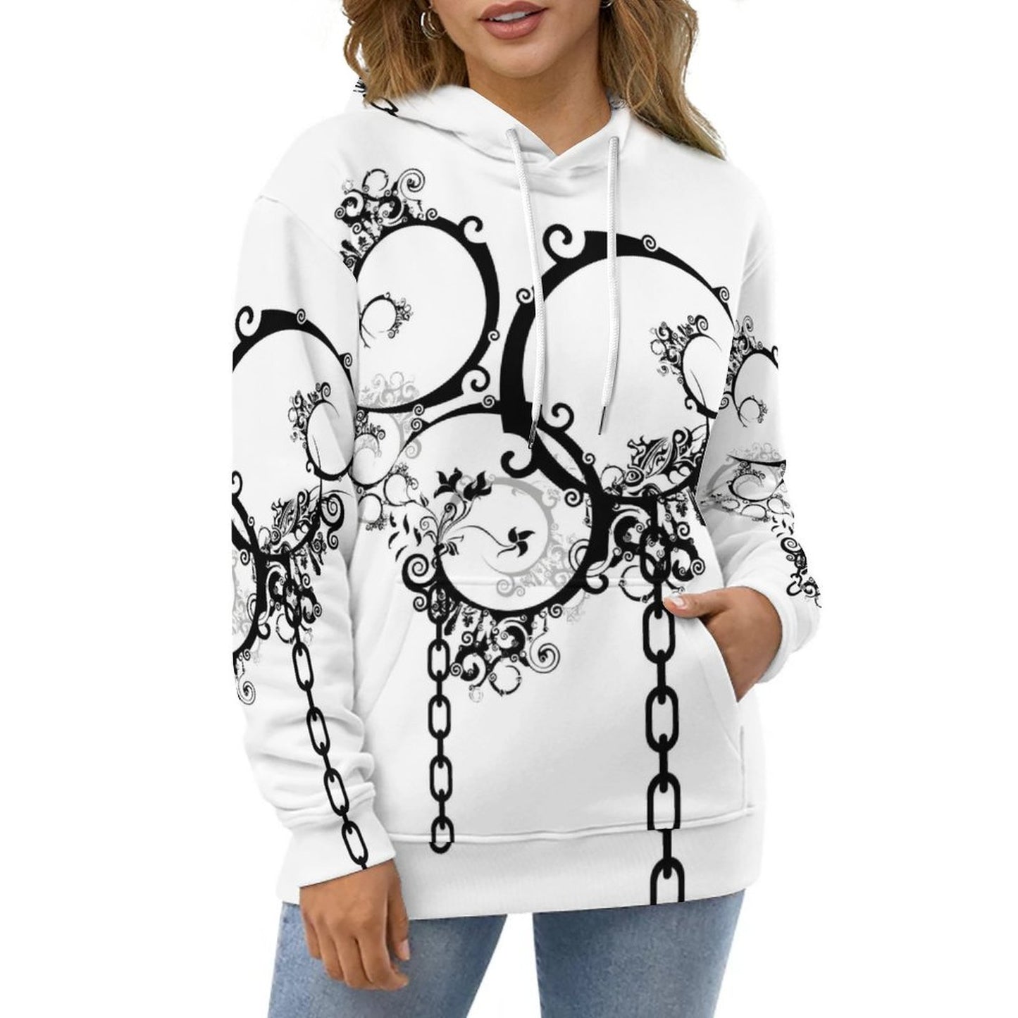230gsm Lady Hoodie with Double-layer Cap (All-Over Printing)