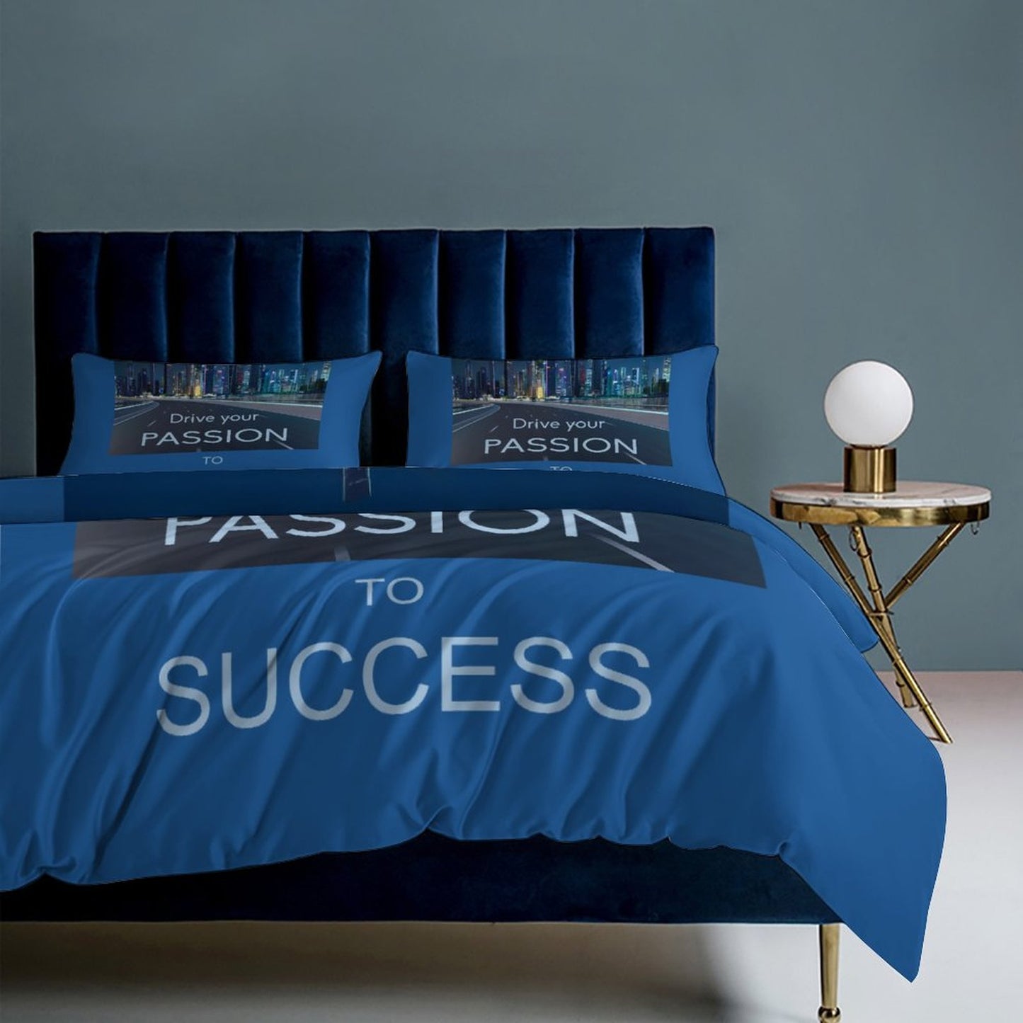 3-Piece Bedding Set-90"x90"/ 229x229cm (Dual-sided Printing)