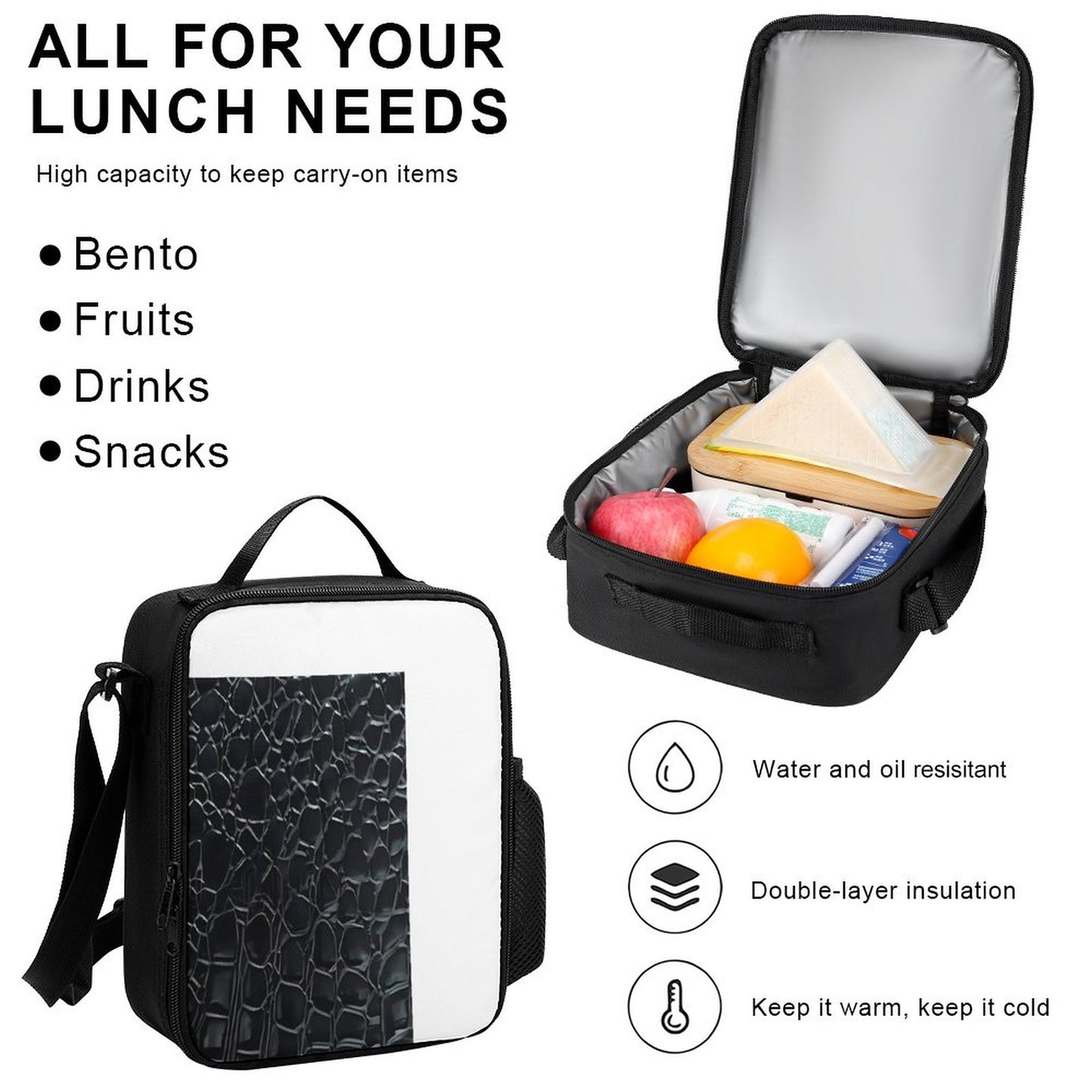 Set of 3 Bags (Shoulder Bag Lunch Bag & Pencil Pouch)