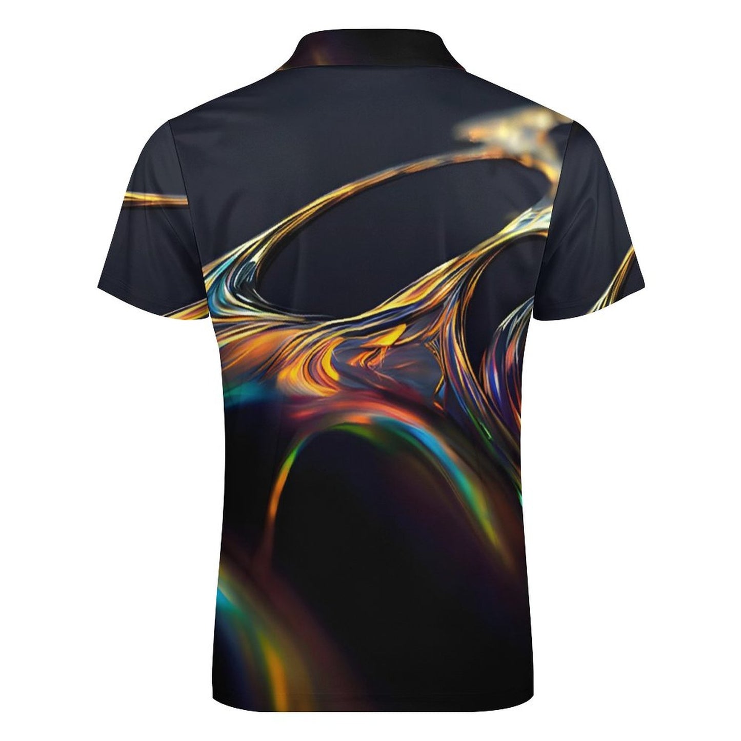 Men's Short Sleeve POLO Shirt with Zipper B470 (All-Over Printing)
