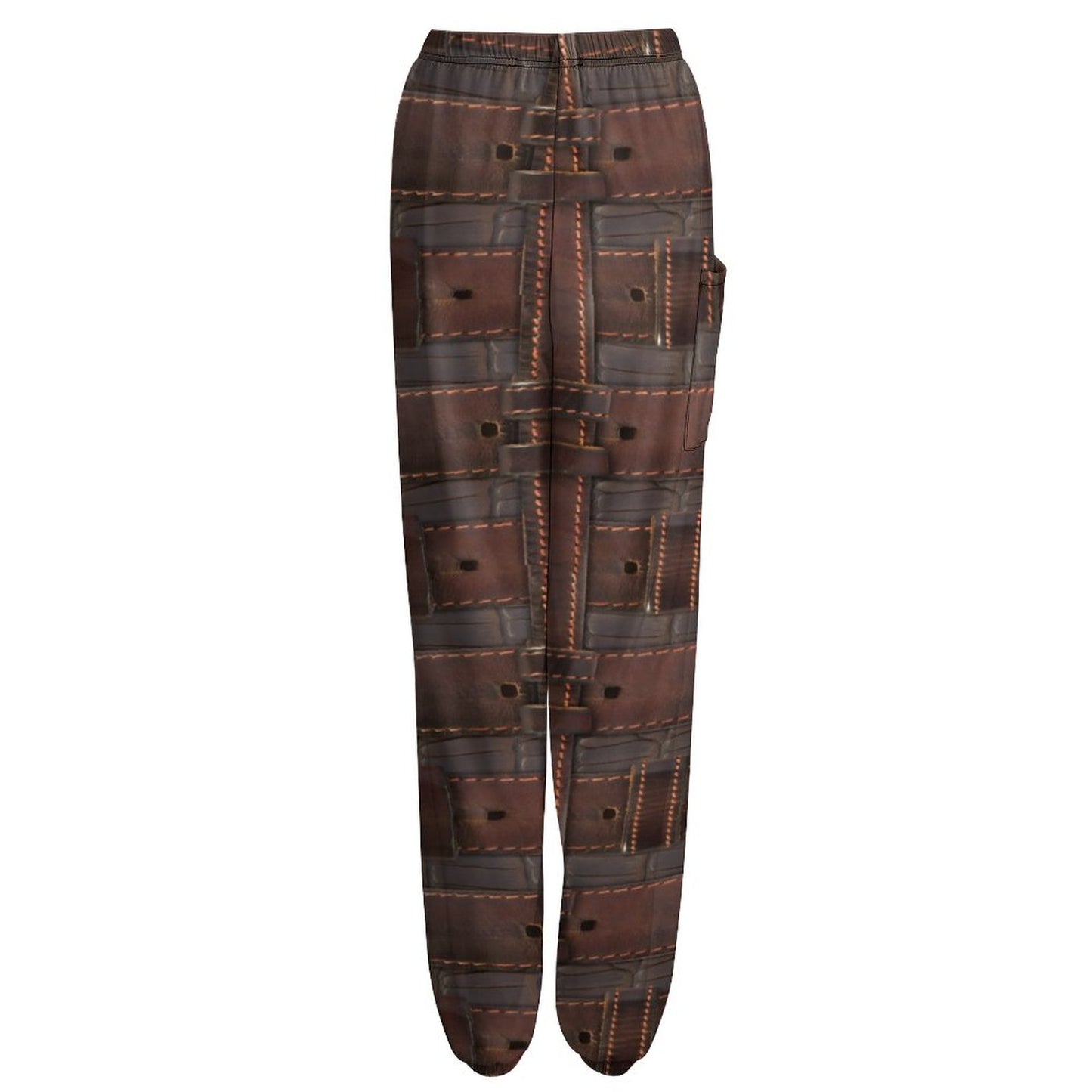 RUGGED LEATHER BUCKLE Print Casual Yoga Pants-SMALL-2XL