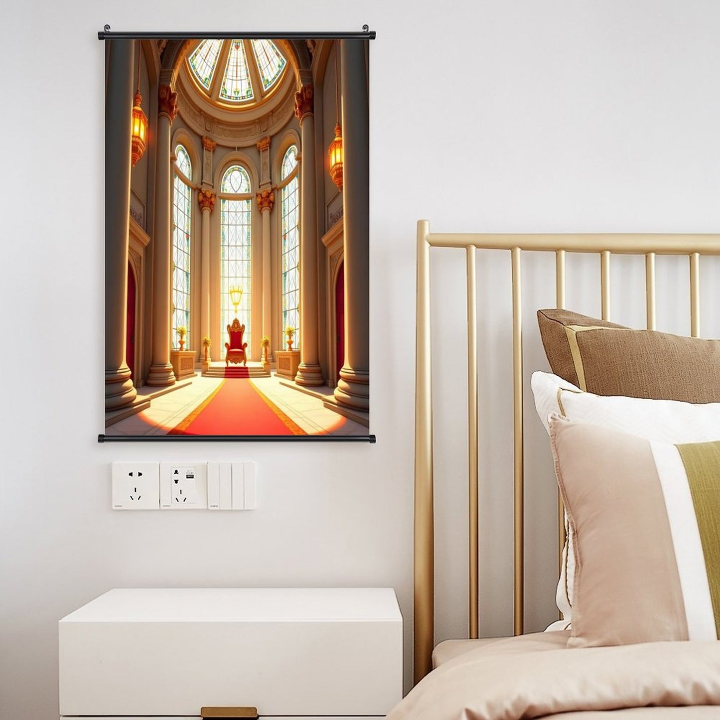 Canvas Hanging Poster with Scrolls-16"x24"/ 40x60cm