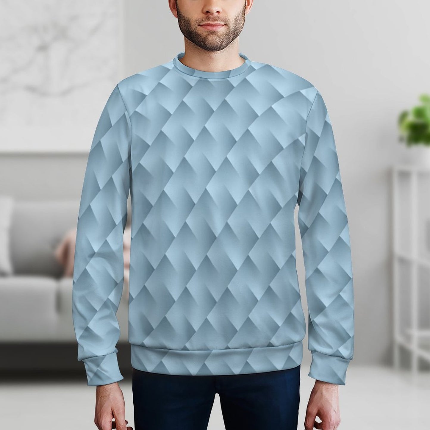 250gsm Round Neck Men's Sweatshirt 4T35 (All-Over Printing)