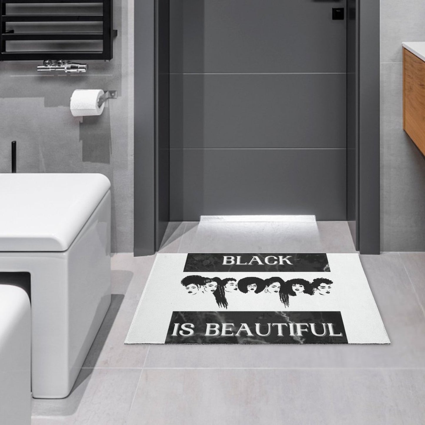 Crystal Velvet Bedroom Floor Mat