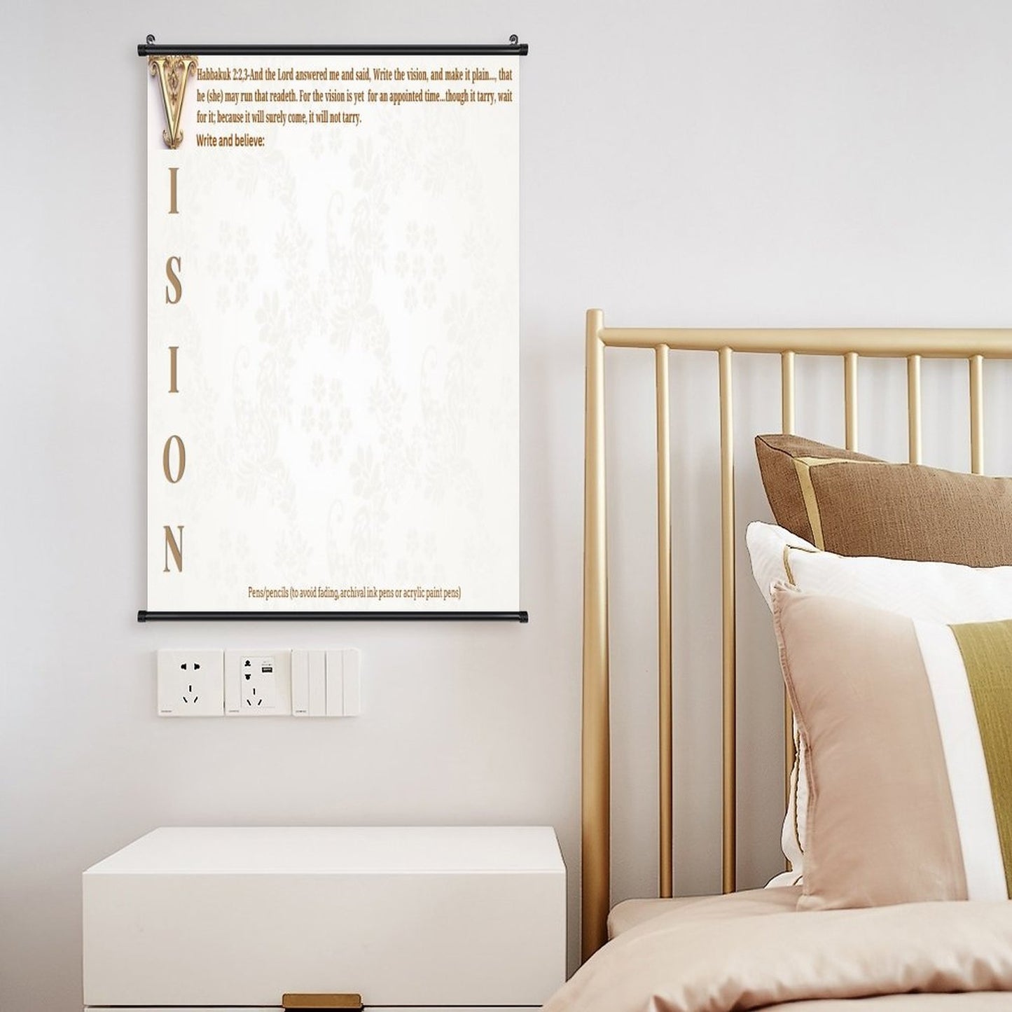 Canvas Hanging Poster with Scrolls-16"x24"/ 40x60cm