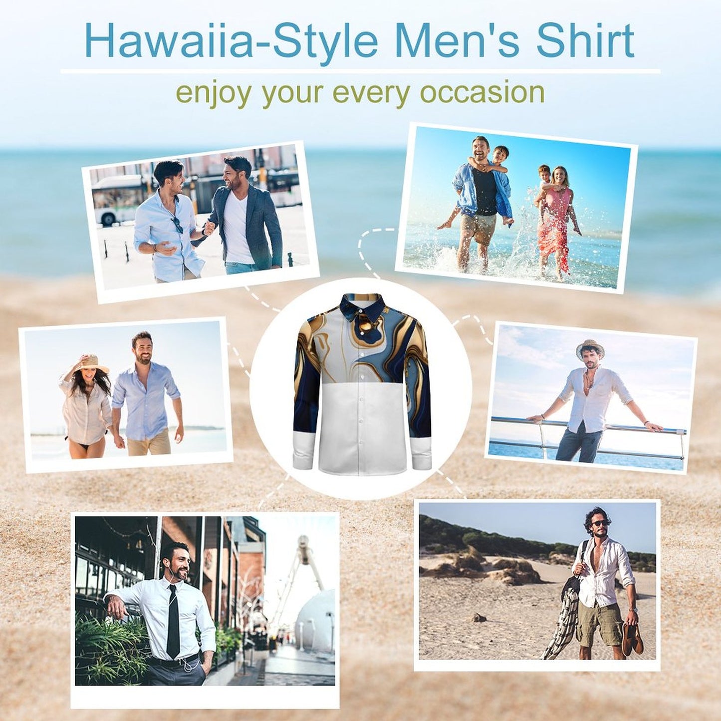 Men's Long Sleeve Shirt with Pocket LS (All-Over Printing)