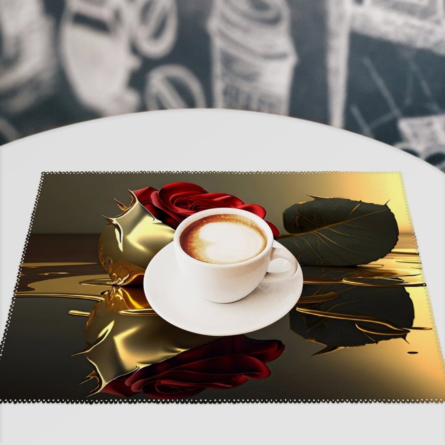 ROSE IN GOLD Placemat Set of 4