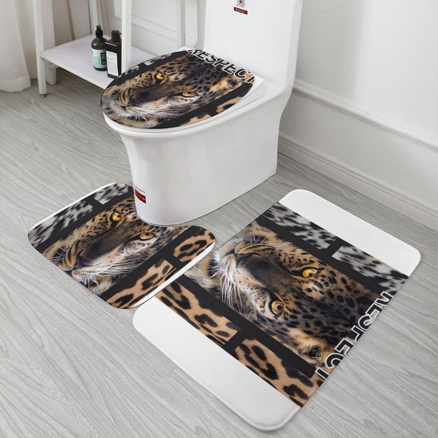 Coral Velvet Restroom Rug Set of 3-15.7"x23.6"/ 40x60cm