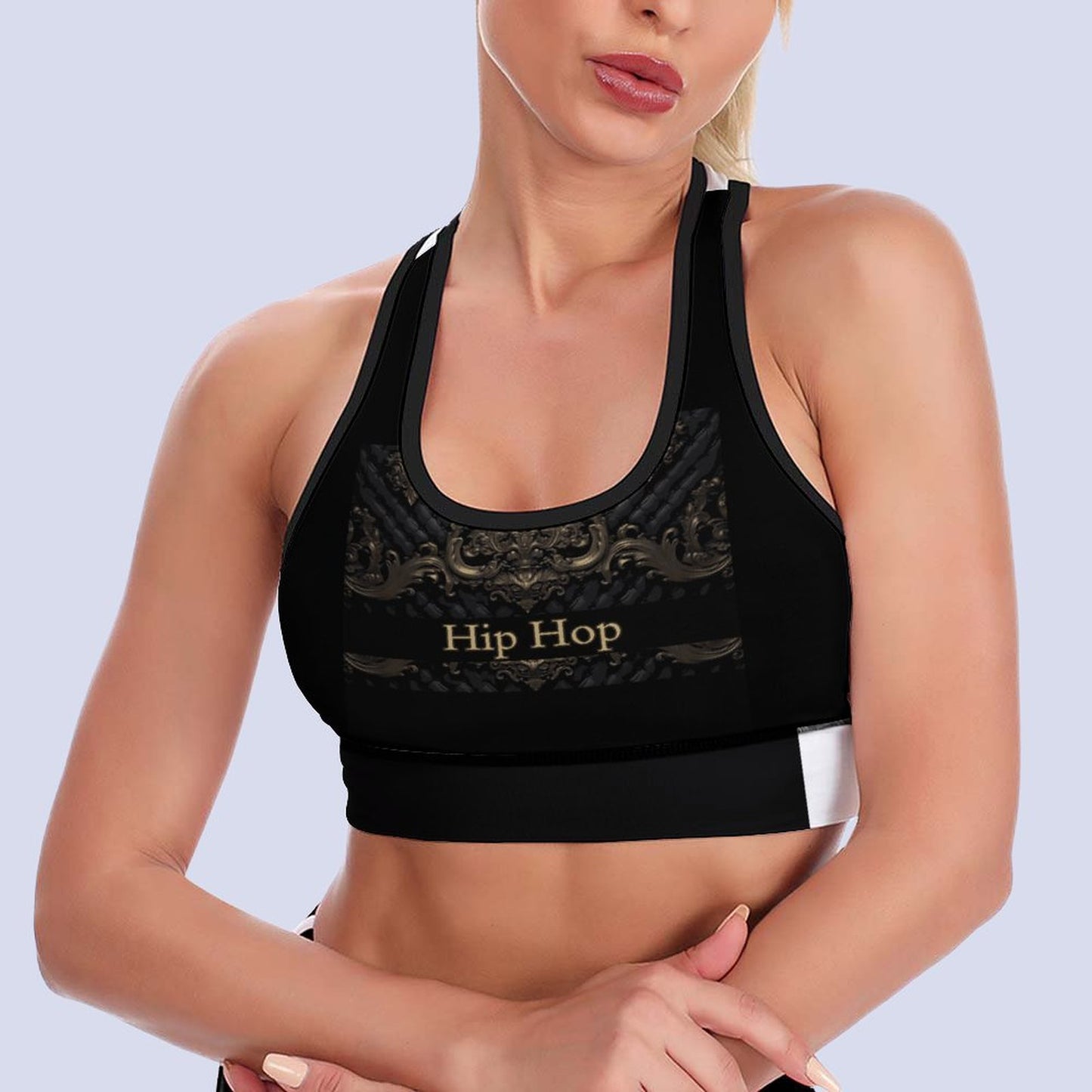 Custom Printed Patterned Yoga Sports Bra xG005KN07