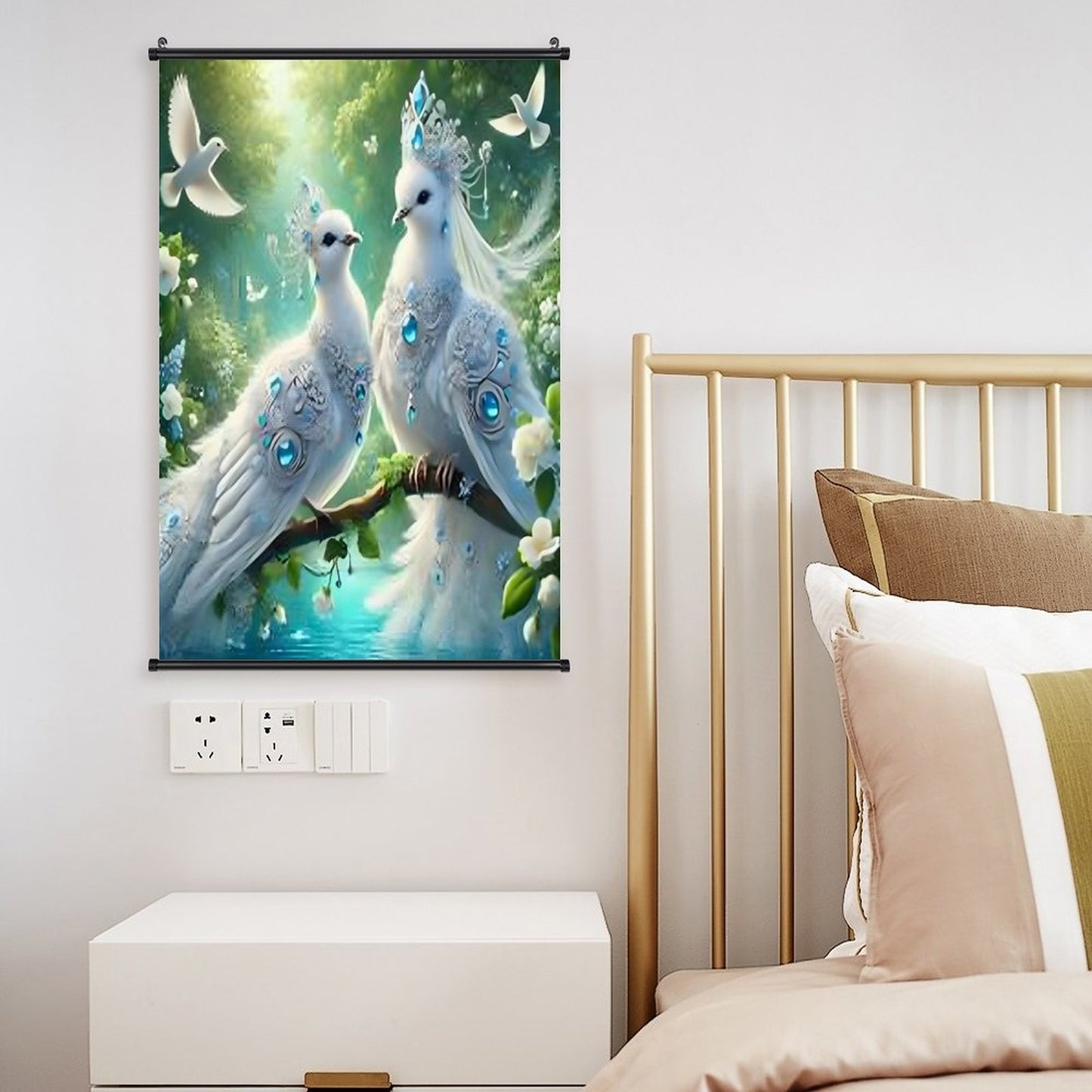 Canvas Hanging Poster with Scrolls-16"x24"/ 40x60cm
