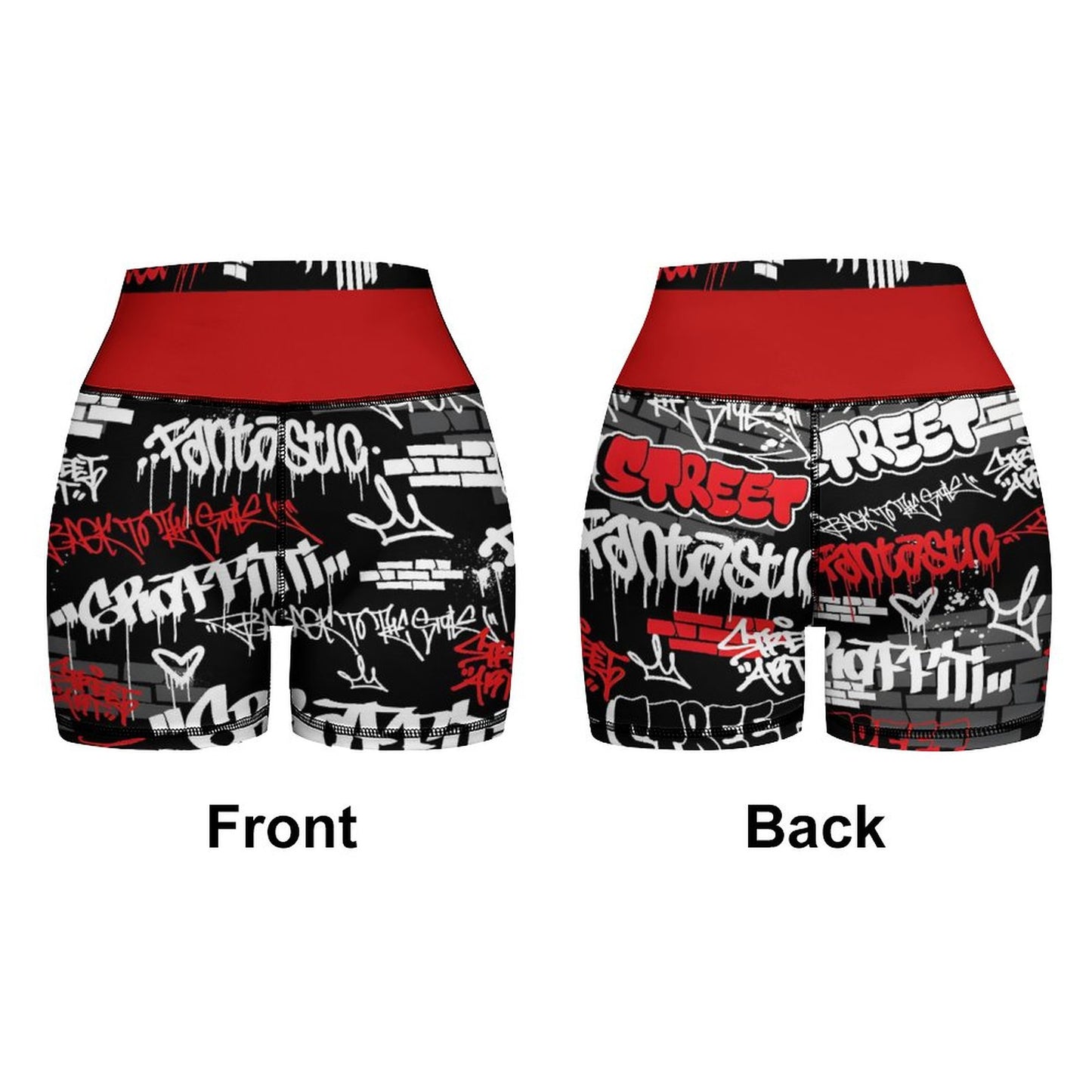 B/R/W GRAFFITI Workout Yoga Set