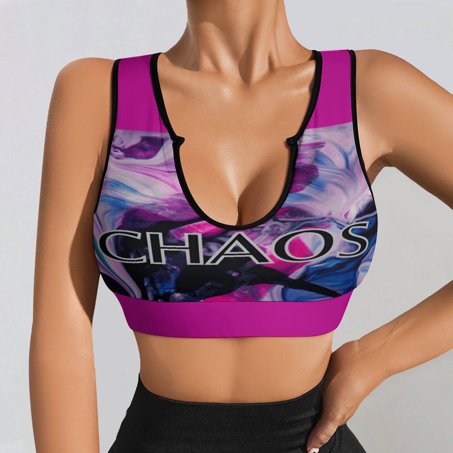 CHAOS Yoga Tank Top (pink)-SMALL-2XL