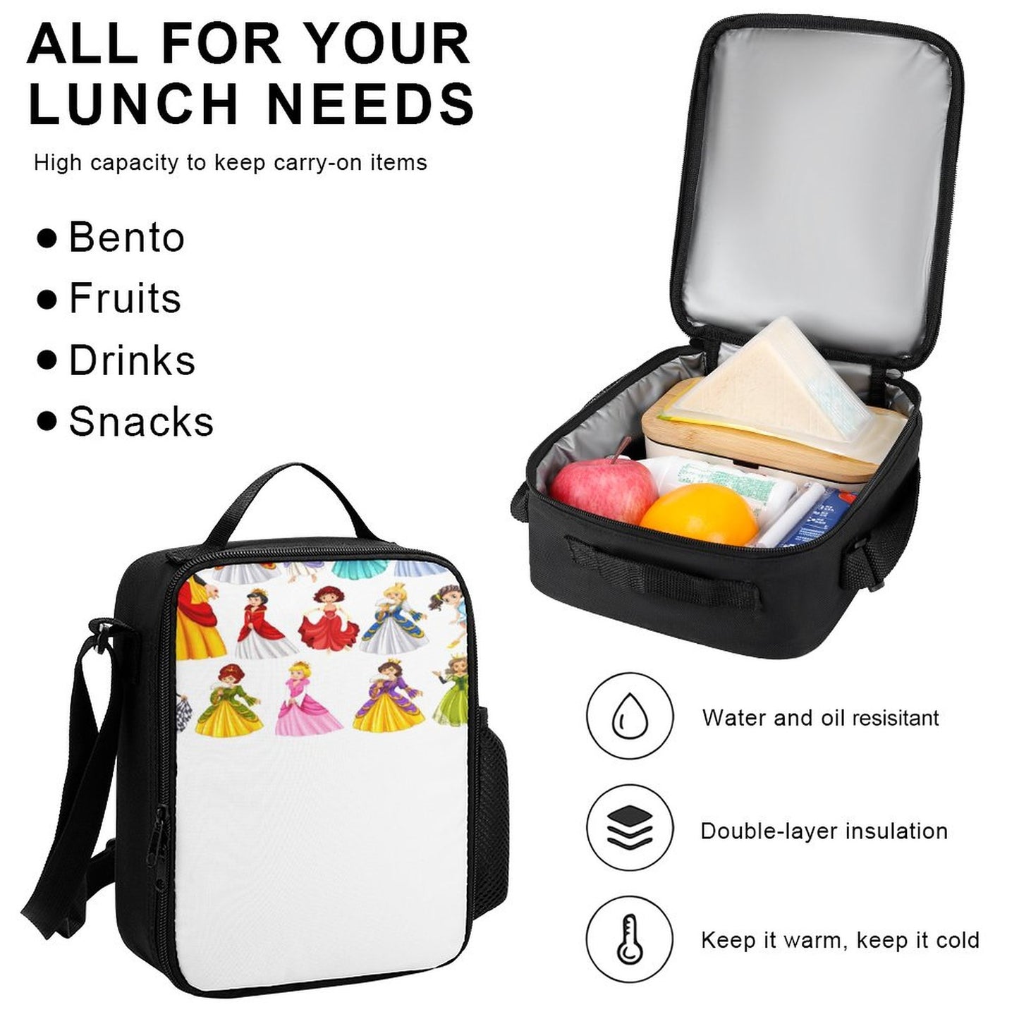 Set of 3 Bags (Shoulder Bag Lunch Bag & Pencil Pouch)