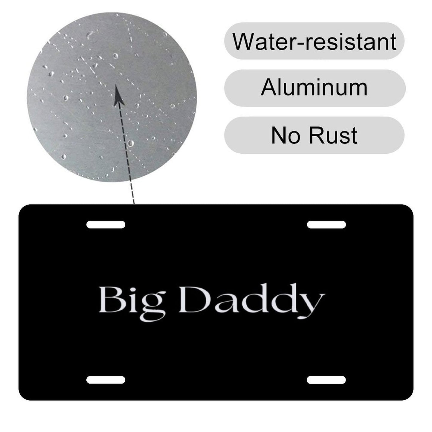 Car License Plate-11.8”x5.9”-BIG DADDY