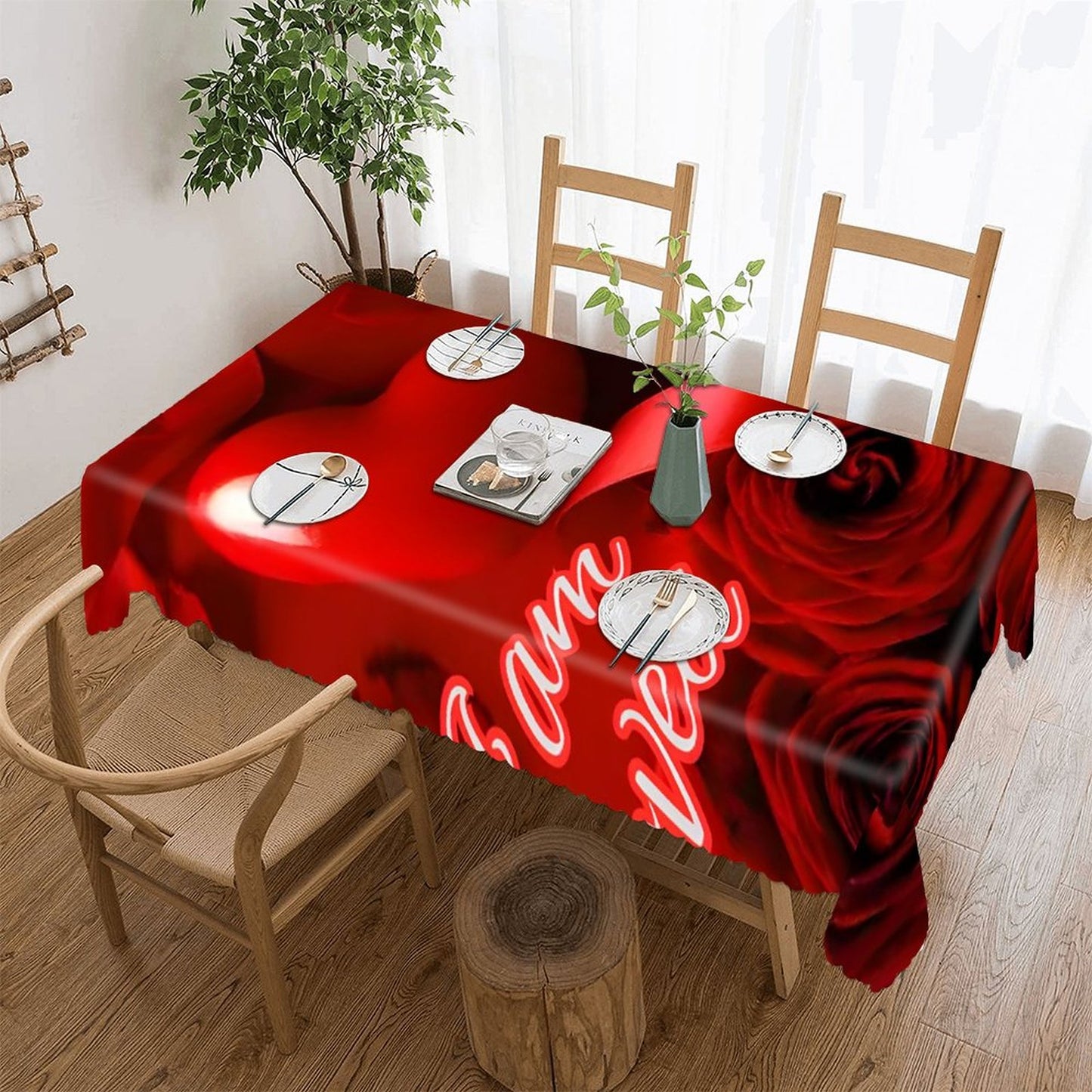 Kitchen Rectangular Tablecloth(One-sided Printing)