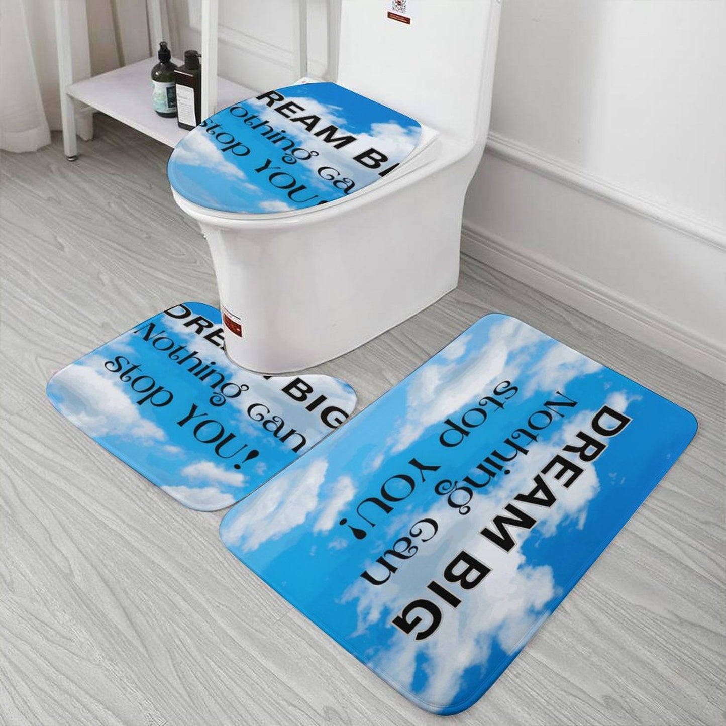 Coral Velvet Restroom Rug Set of 3-15.7"x23.6"/ 40x60cm