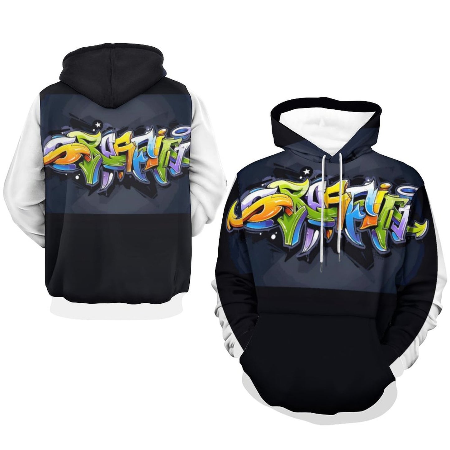 COLORFUL GRAFFITI Hoodie for Men-SMALL-3XL
