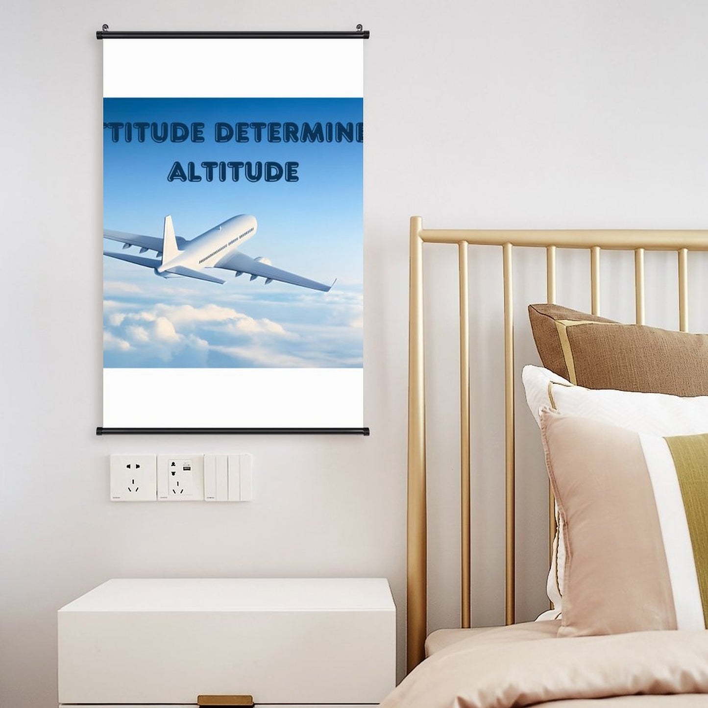 Canvas Hanging Poster with Scrolls-16"x24"/ 40x60cm