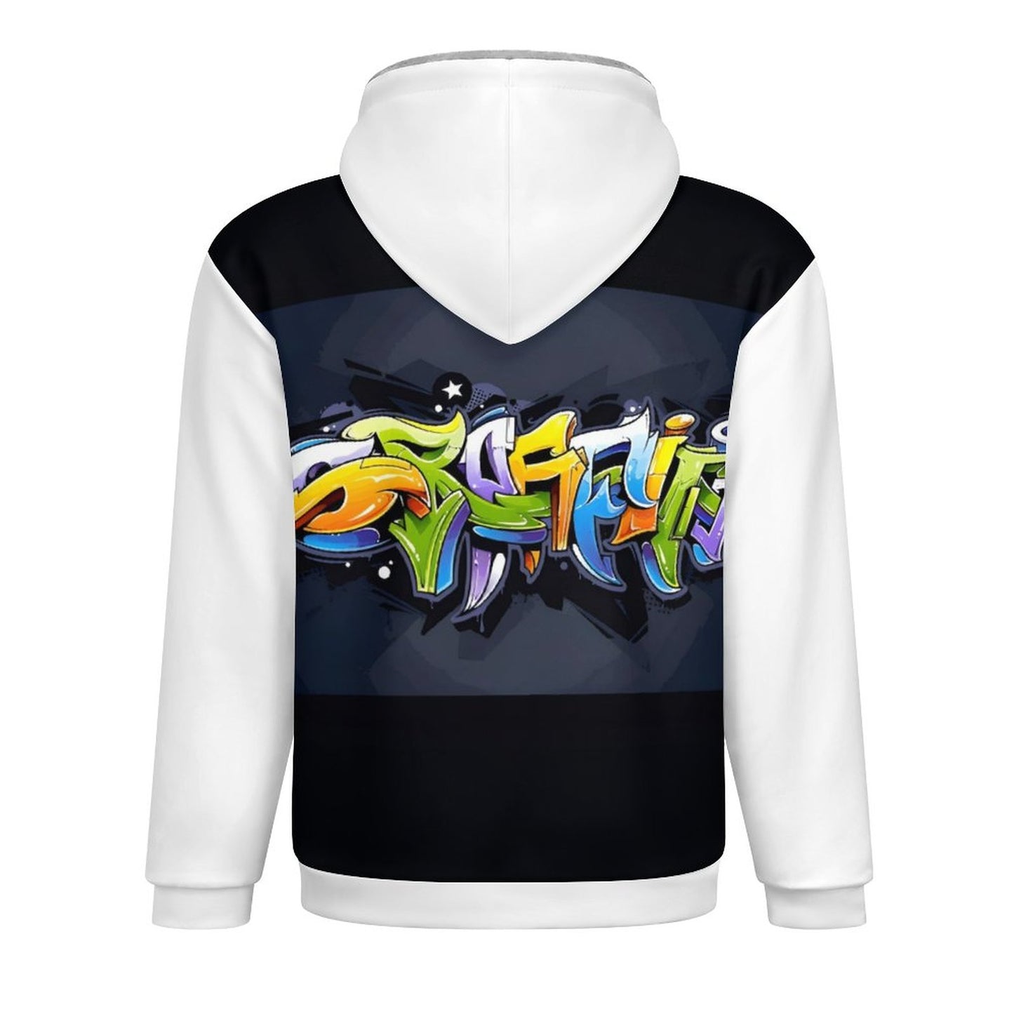 COLORFUL GRAFFITI UNISEX Zipper Plush Fur Jacket-SMALL-5XL