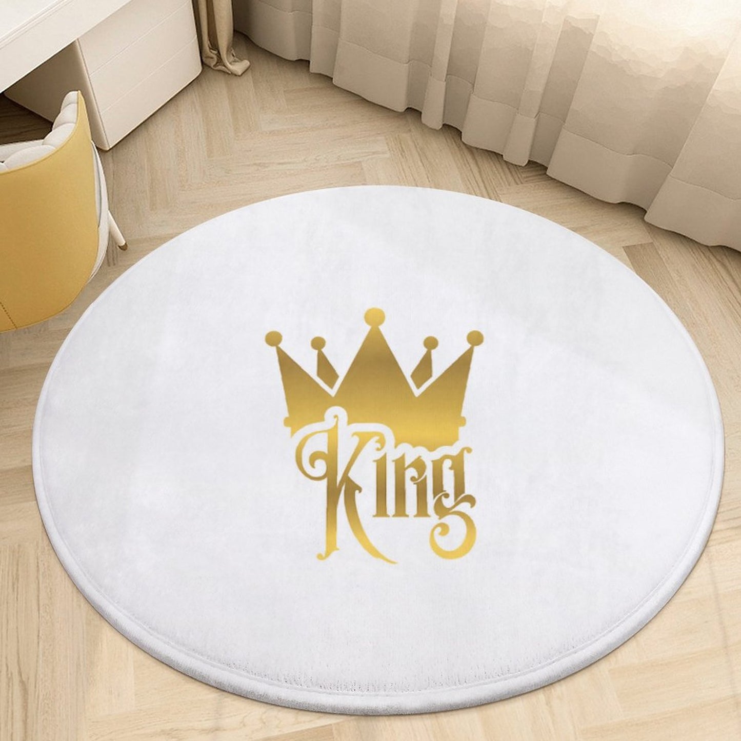 Round Coral Velvet Warm Floor Mat