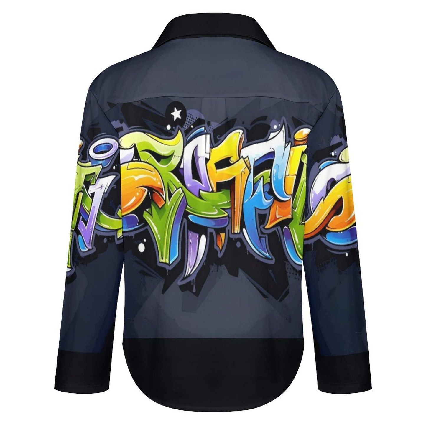 COLORFUL GRAFFITI Women's Shirt (irregular hem) -*SMALL-8XL