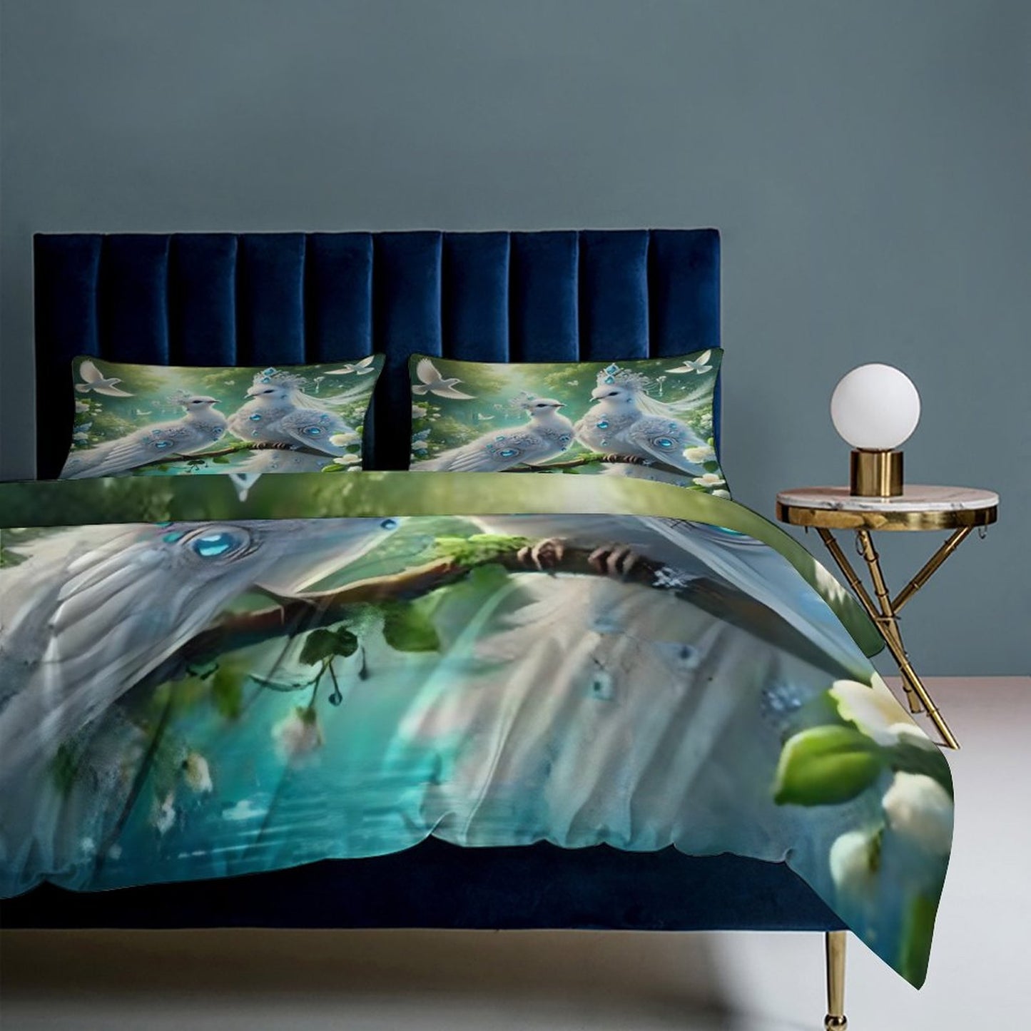 3-Piece Bedding Set-102"x90"/ 259x229cm (Dual-sided Printing)