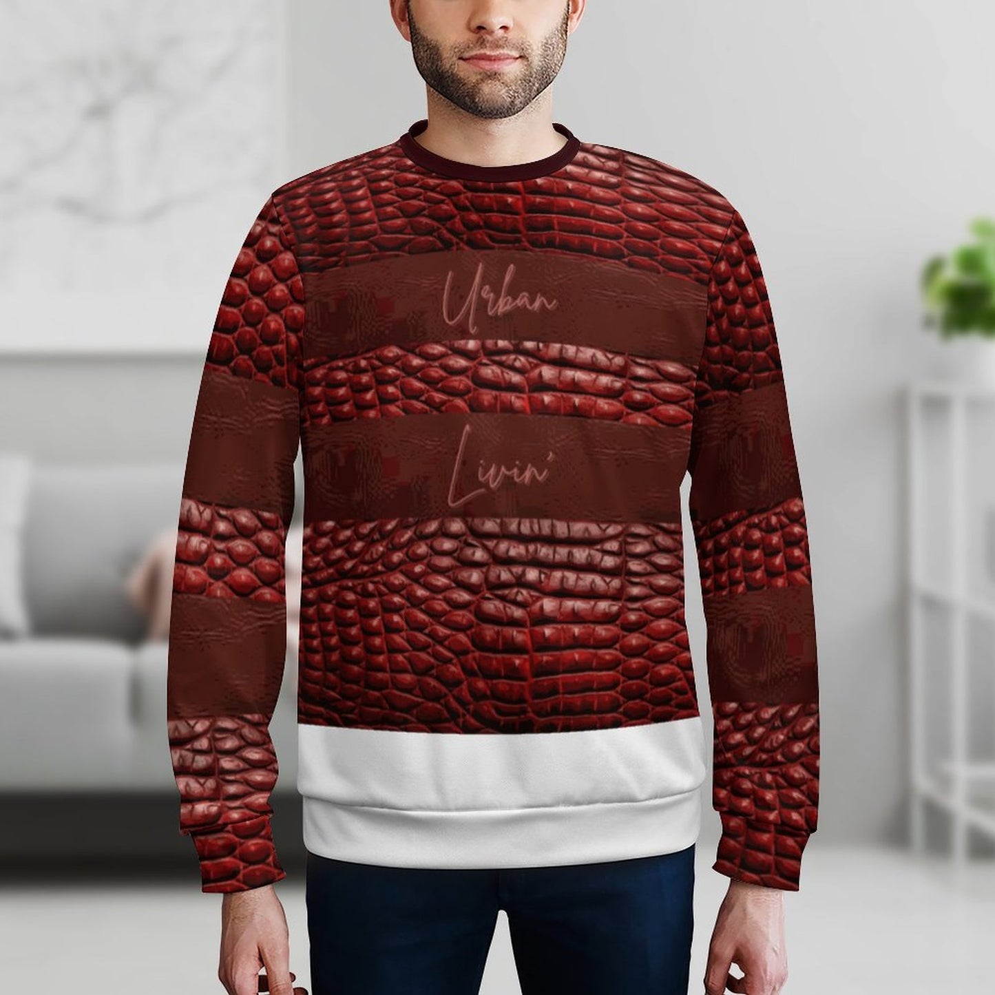 250gsm Round Neck Men's Sweatshirt 4T35 (All-Over Printing)