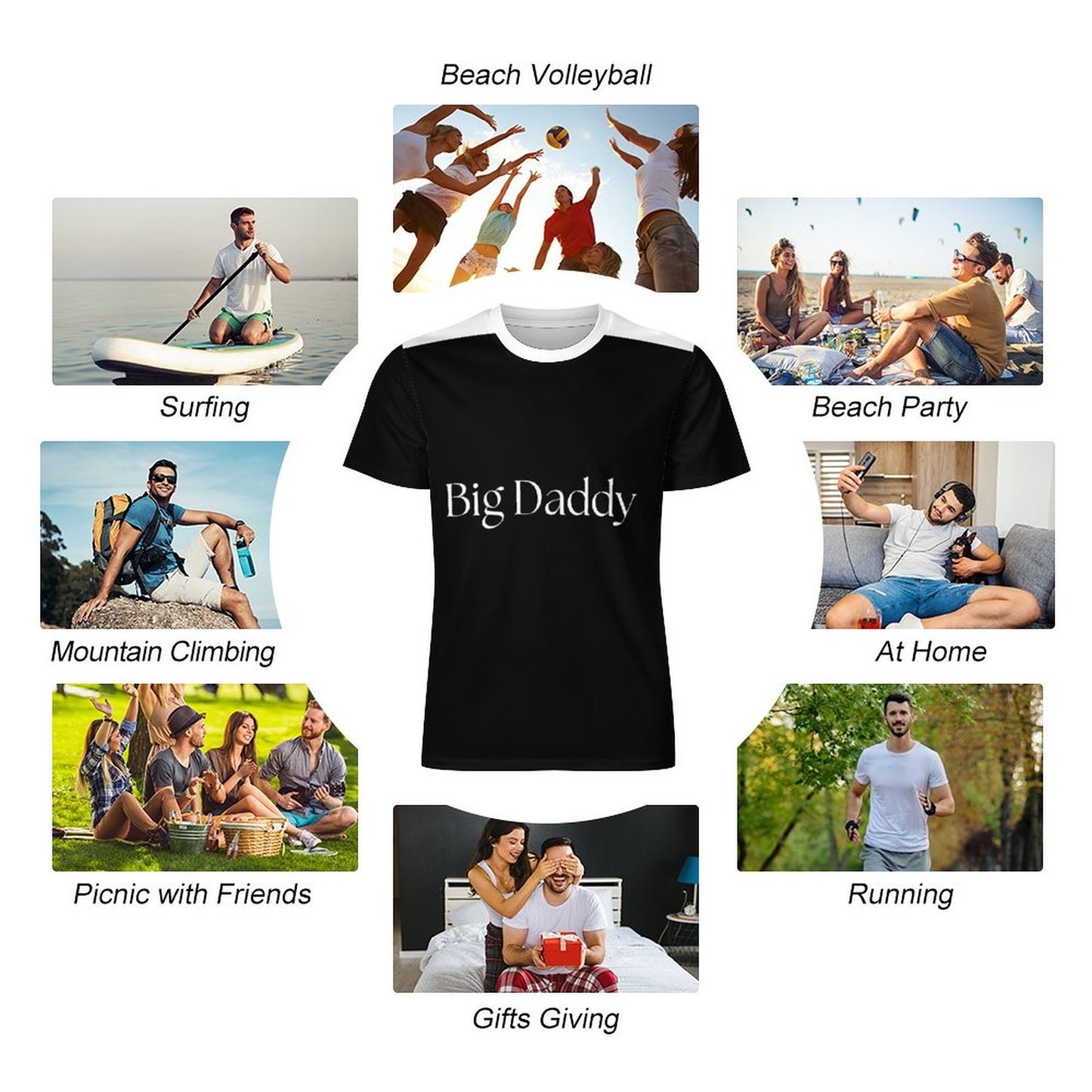 120gsm Short Sleeve All Over Print T-Shirt OMDT01 (All-Over Printing)