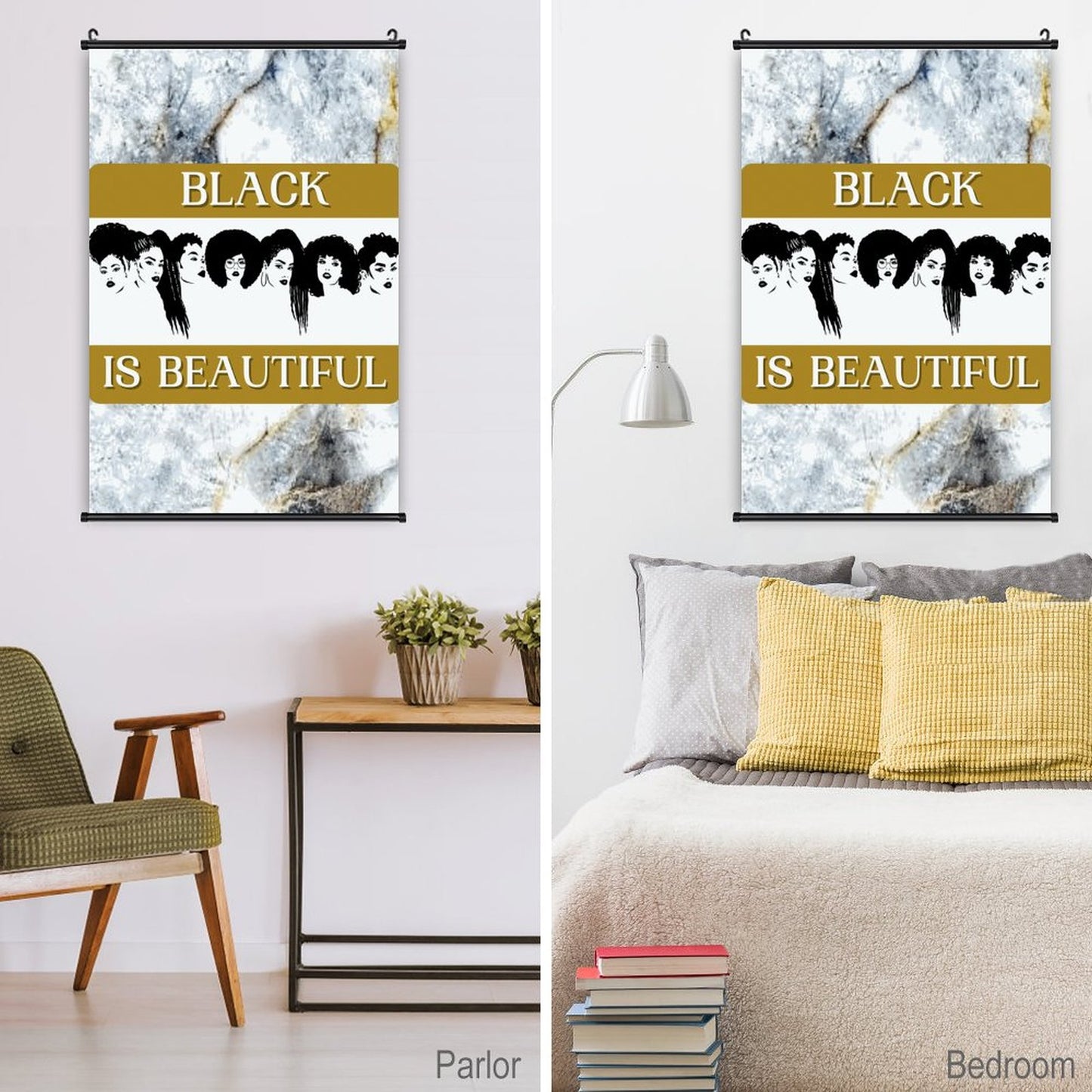 Canvas Hanging Poster with Scrolls-16"x24"/ 40x60cm