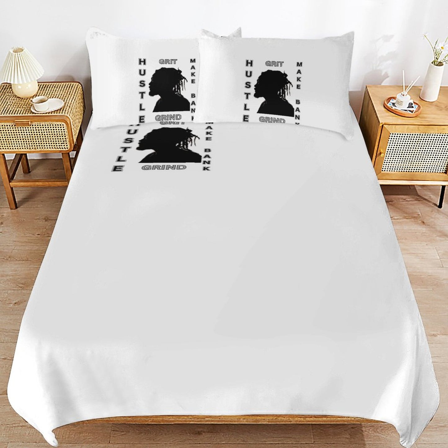 3-Piece Bedding Set-86"×70"/ 218×177cm (Dual-sidede Printing)