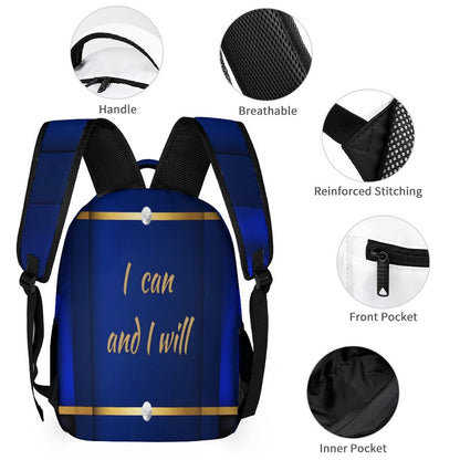 3 Pcs School Backpack Set for Kids (Backpack, Kid's Insulated Lunch Bag & Pencil Case Organizer)