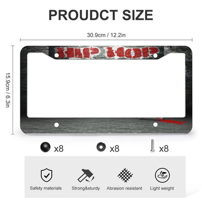 License Plate Frames with 4 Round Holes (1 Pair)