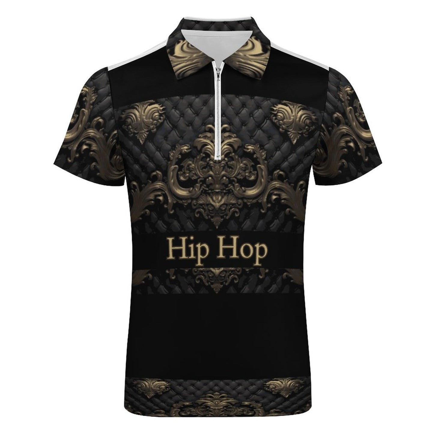 Men's Short Sleeve POLO Shirt with Zipper B470 (All-Over Printing)