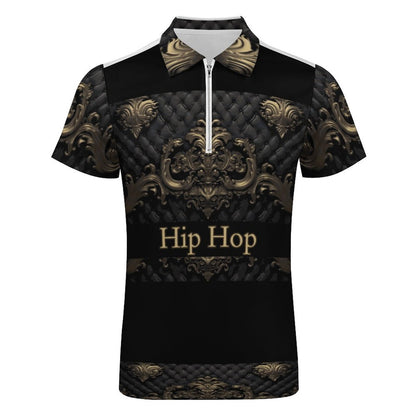 Men's Short Sleeve POLO Shirt with Zipper B470 (All-Over Printing)
