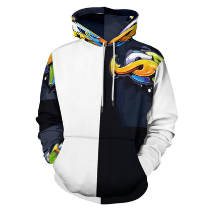 COLORFUL GRAFFITI Hoodie Double-layer Cap-SMALL-6XL