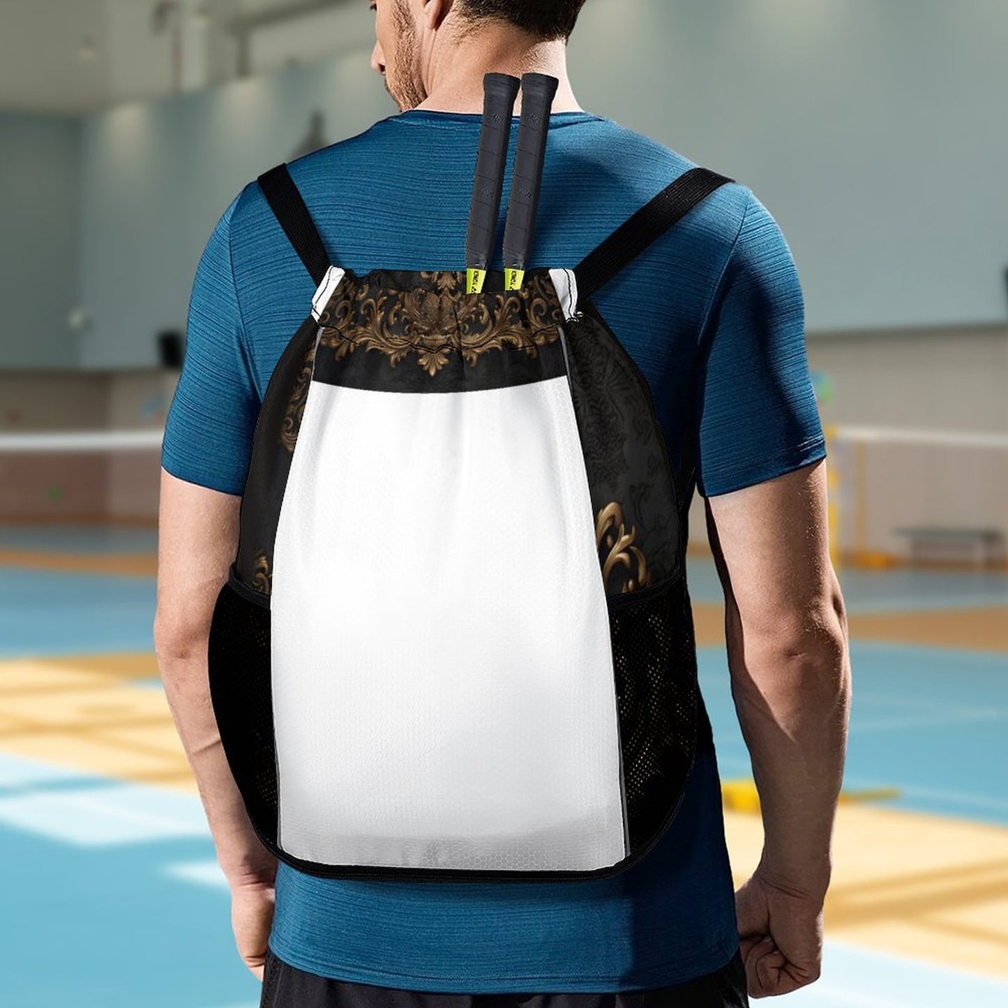 Waffle Cloth Sprots Drawstring Bag (Multi-Sites)