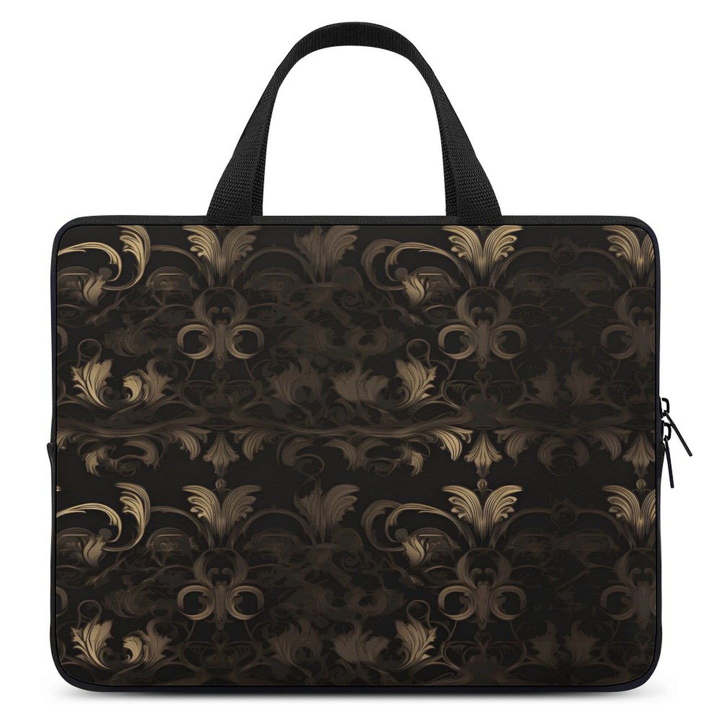 BLACK & GOLD ACCENT Laptop Case-sizes: 10"-17"