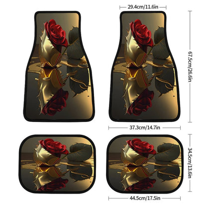 Car Mat Set of 4-ROSE ON GOLD