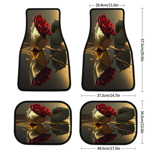 Car Mat Set of 4-ROSE ON GOLD