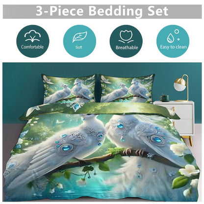 3-Piece Bedding Set-102"x90"/ 259x229cm (Dual-sided Printing)