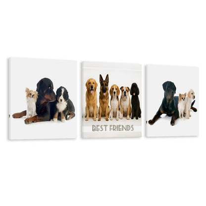 Vertical Multicolor Framed Wall Art-4:5 Aspect Ratio-BEST FRIENDS