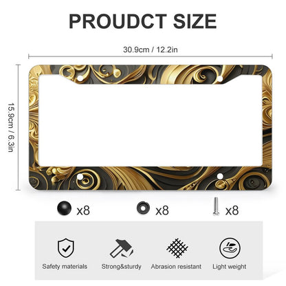 License Plate Frames with 4 Round Holes (1 Pair)