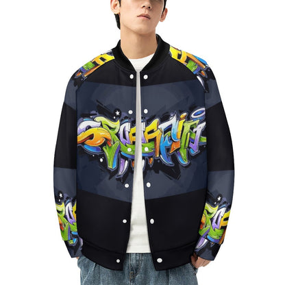 COLORFUL GRAFFITI Men's Baseball Jacket-*2XS-6XL