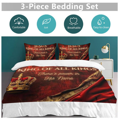 3-Piece Bedding Set-86"×70"/ 218×177cm (Dual-sideded Printing)