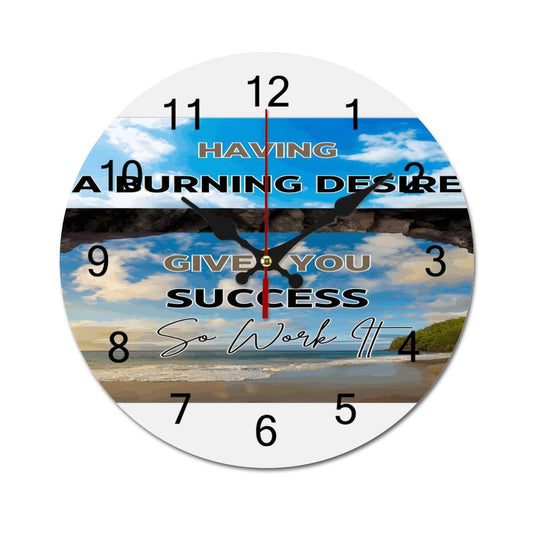 Concise Silent Wooden Wall Clock-9.84"x9.84"/ 25x25cm