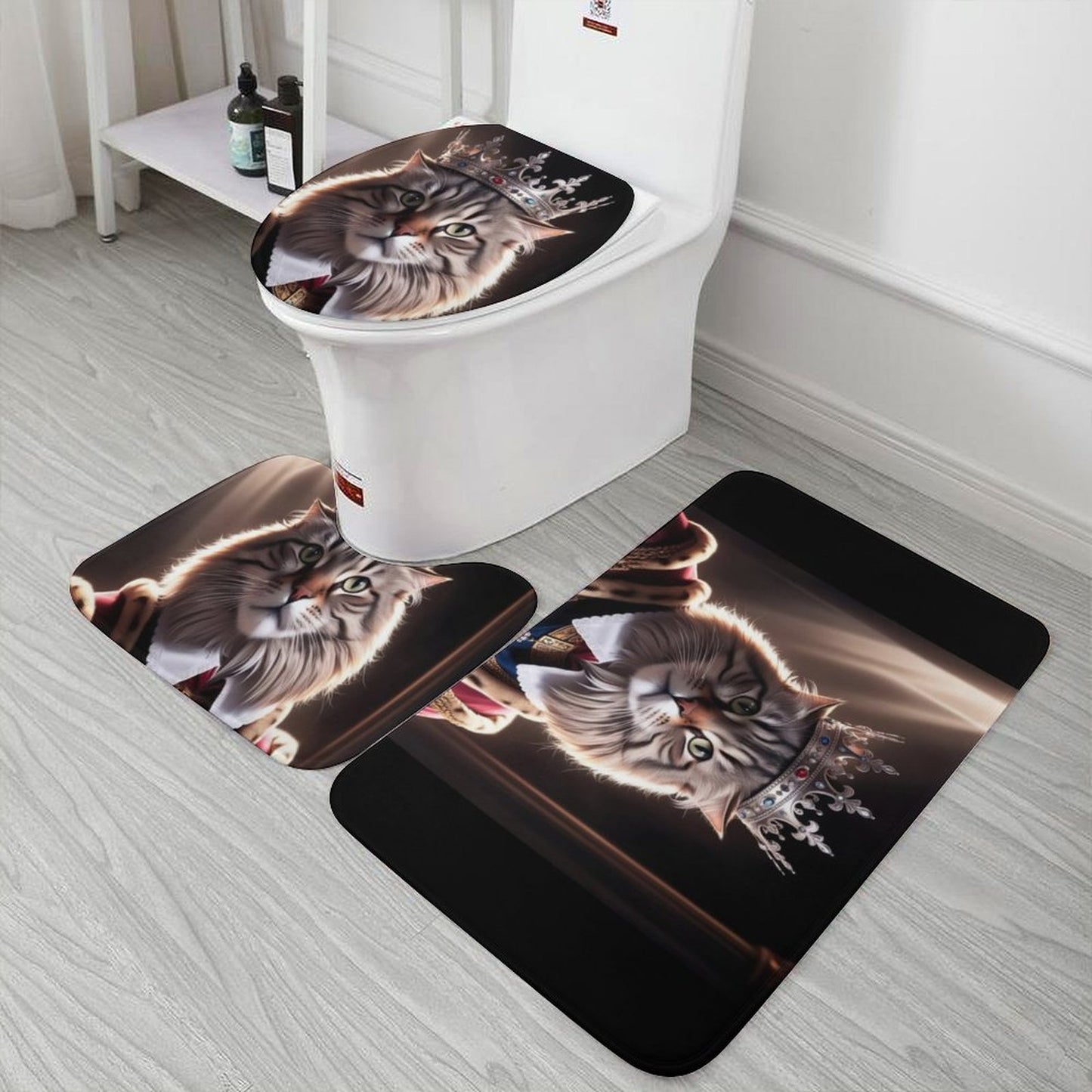 Coral Velvet Restroom Rug Set of 3-19.7"x31.5"/50x80cm